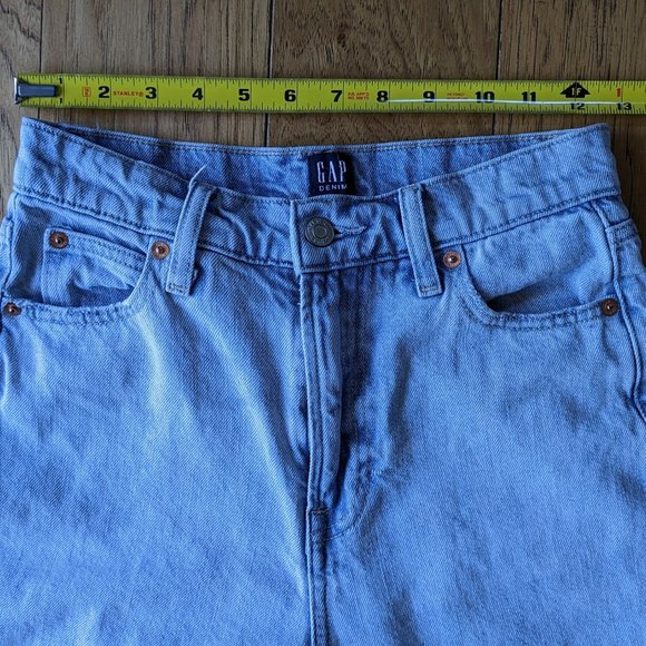 Gap High Rise Mom Jeans Blue 25 24 0 00 - Picture 3 of 10